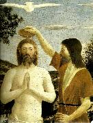Piero della Francesca, details from the baptism of chist